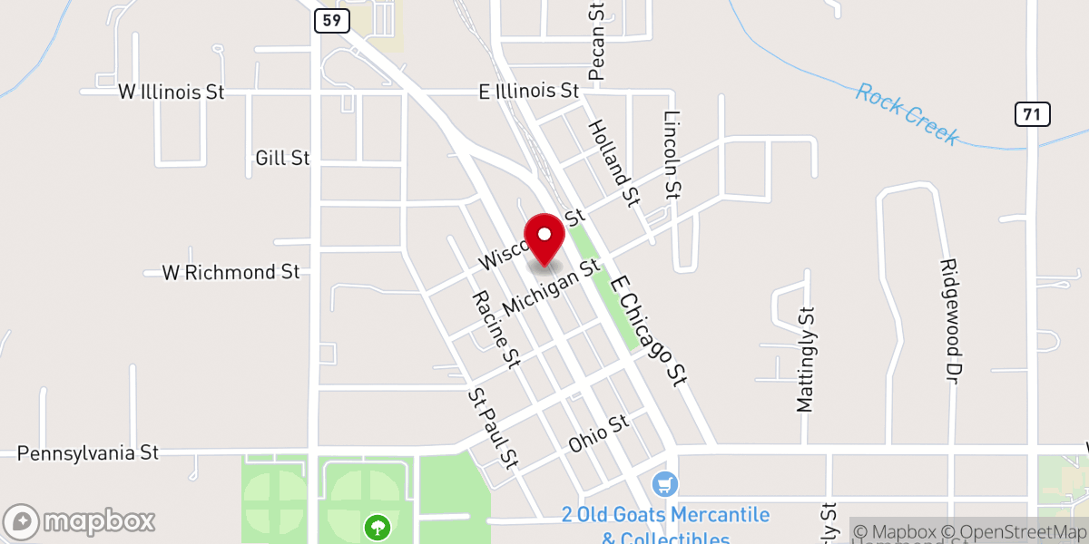 Map showing location of Saint Johns Episcopal Church