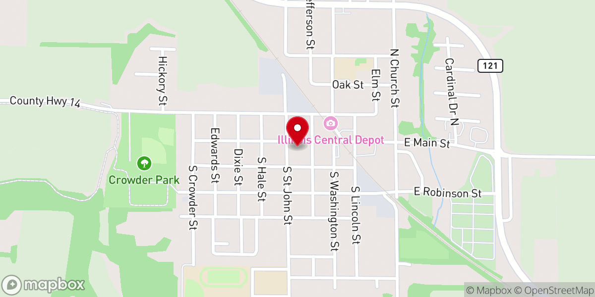 Map showing location of Bethany Free Methodist Church