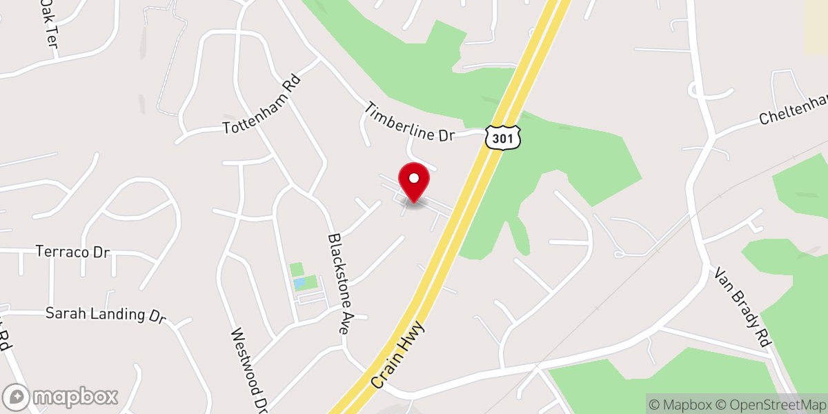 Map showing location of Alexander Memorial Baptist Church