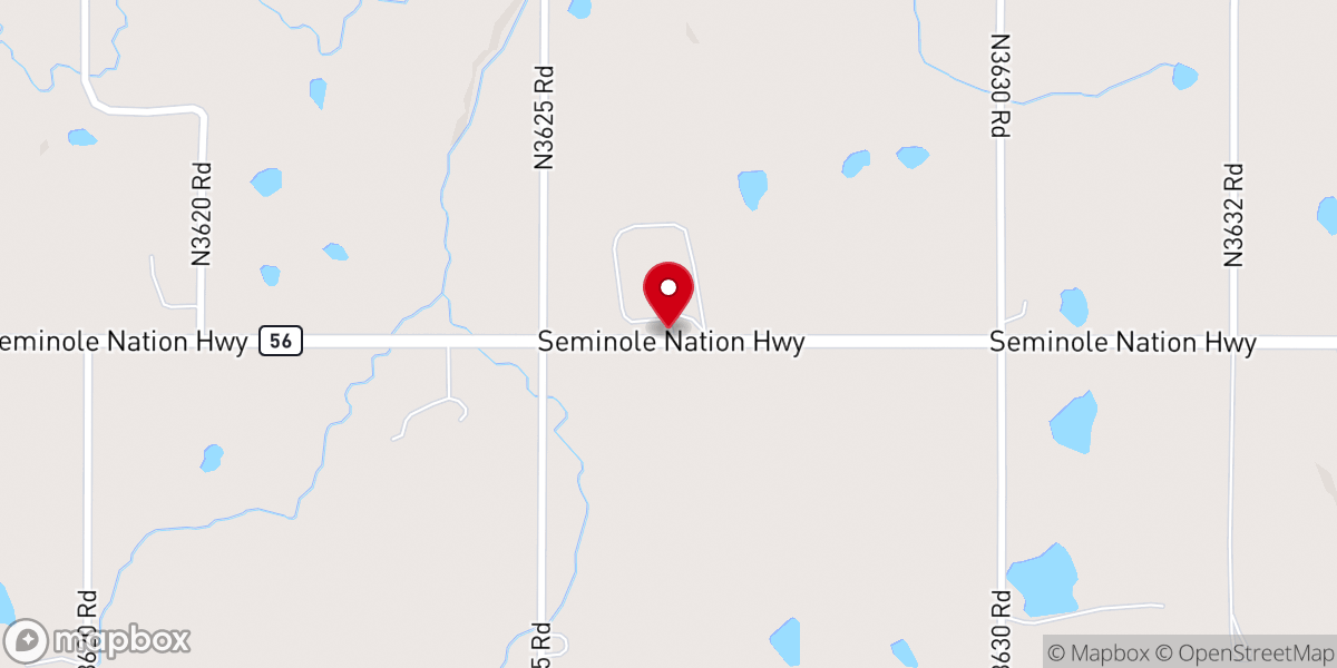 Map showing location of Spring Baptist Church - Sasakwa