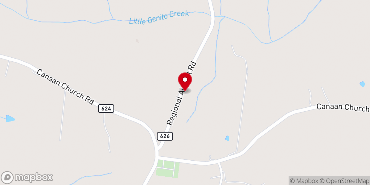 Map showing location of Miles Bethel Memorial CME Church
