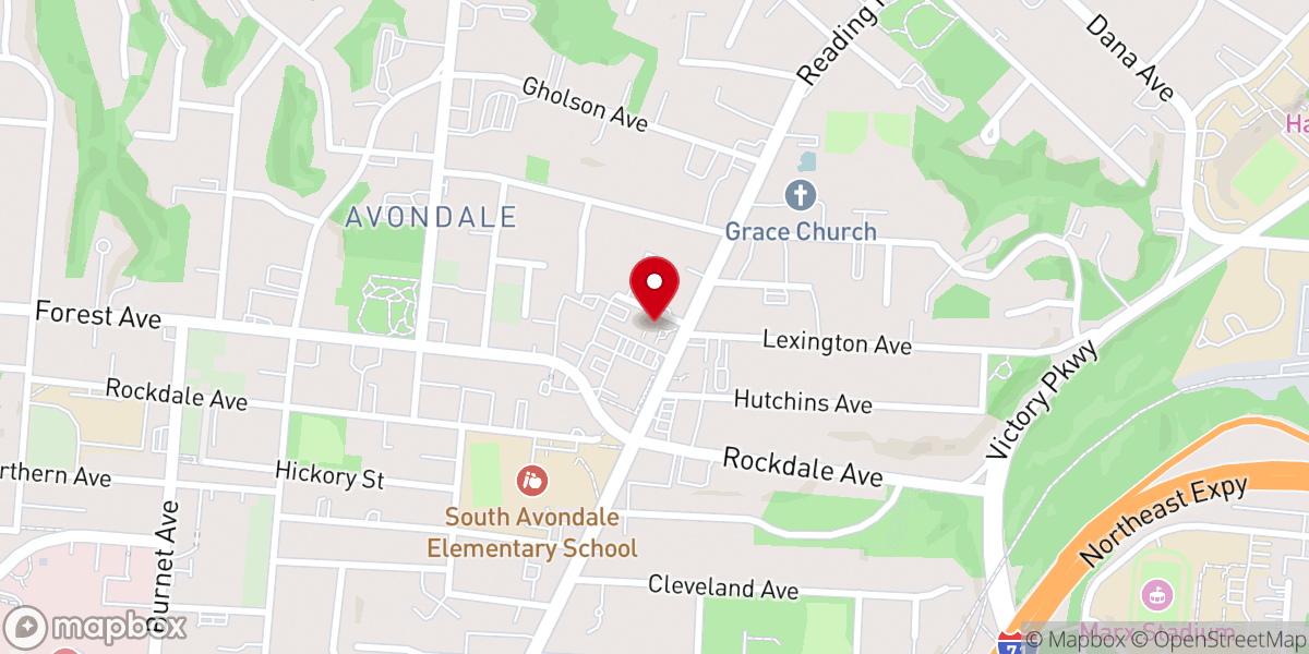 Map showing location of Carmel Presbyterian Church