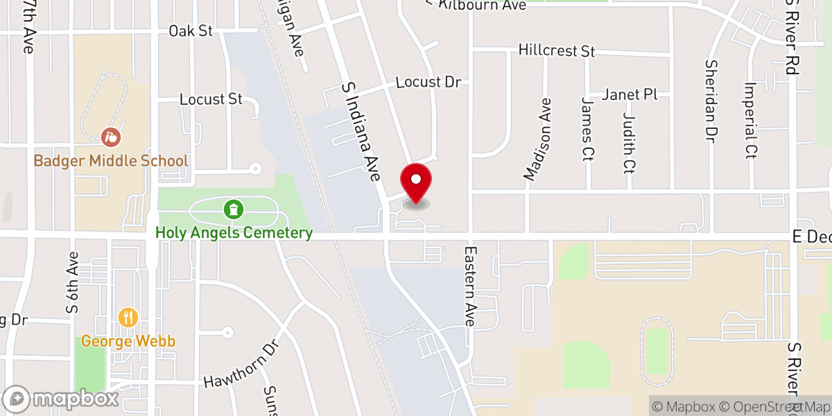 Map showing location of Good Shepherd Evangelical Lutheran Church