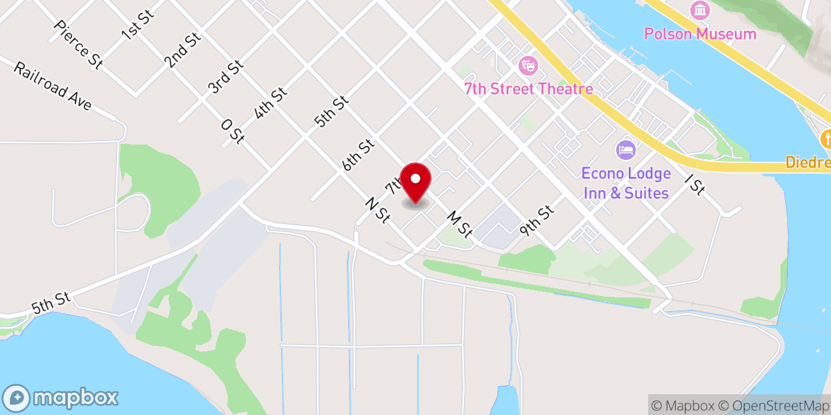 Map showing location of Harbor Assembly of God Church