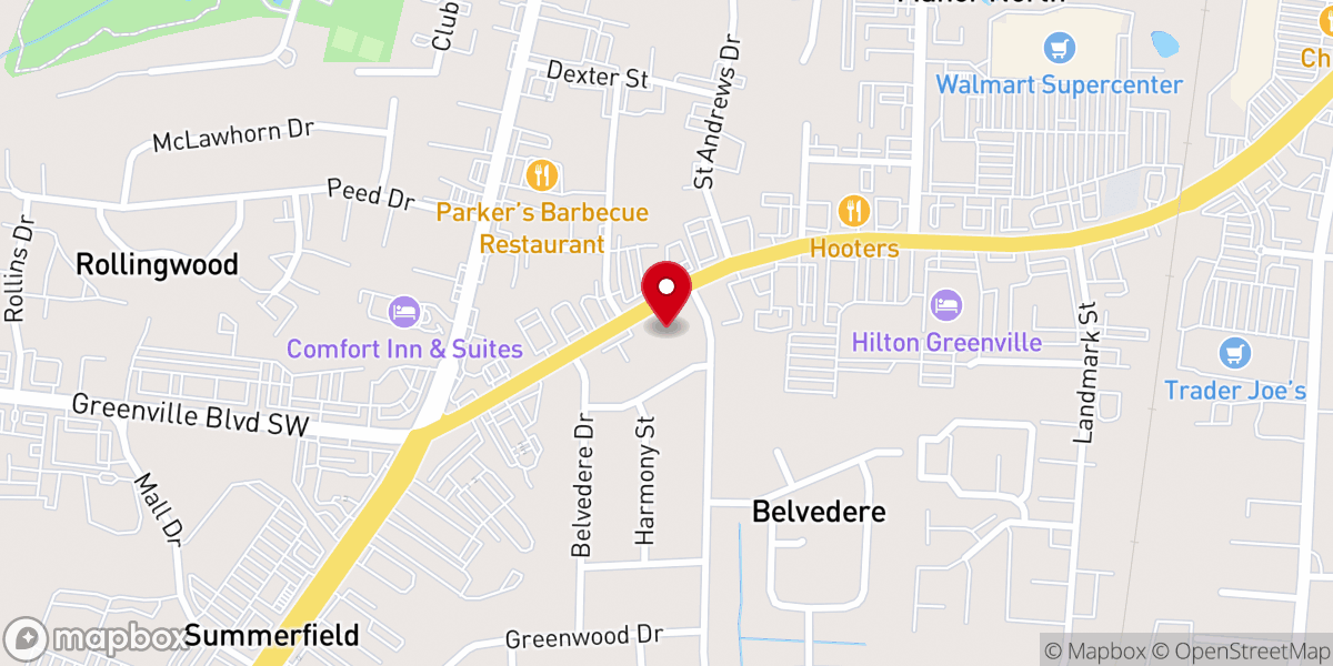 Map showing location of University Church of Christ