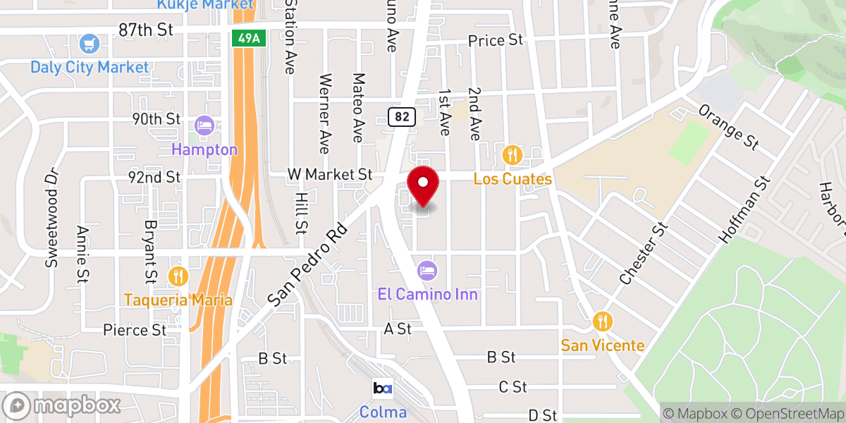Map showing location of Crossroads Christian Center