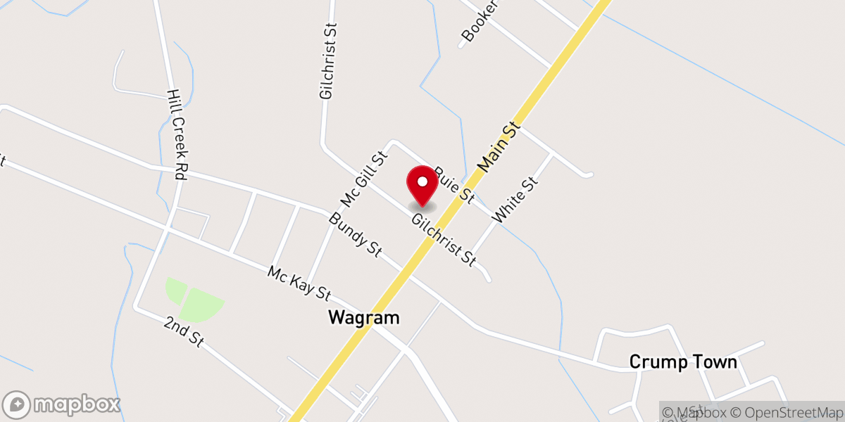 Map showing location of Montpelier Presbyterian Church