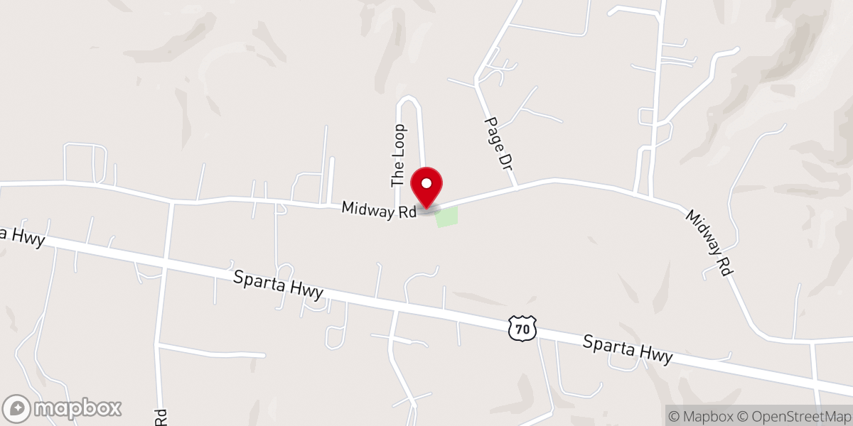Map showing location of Pomeroy Chapel Brethren-Christ
