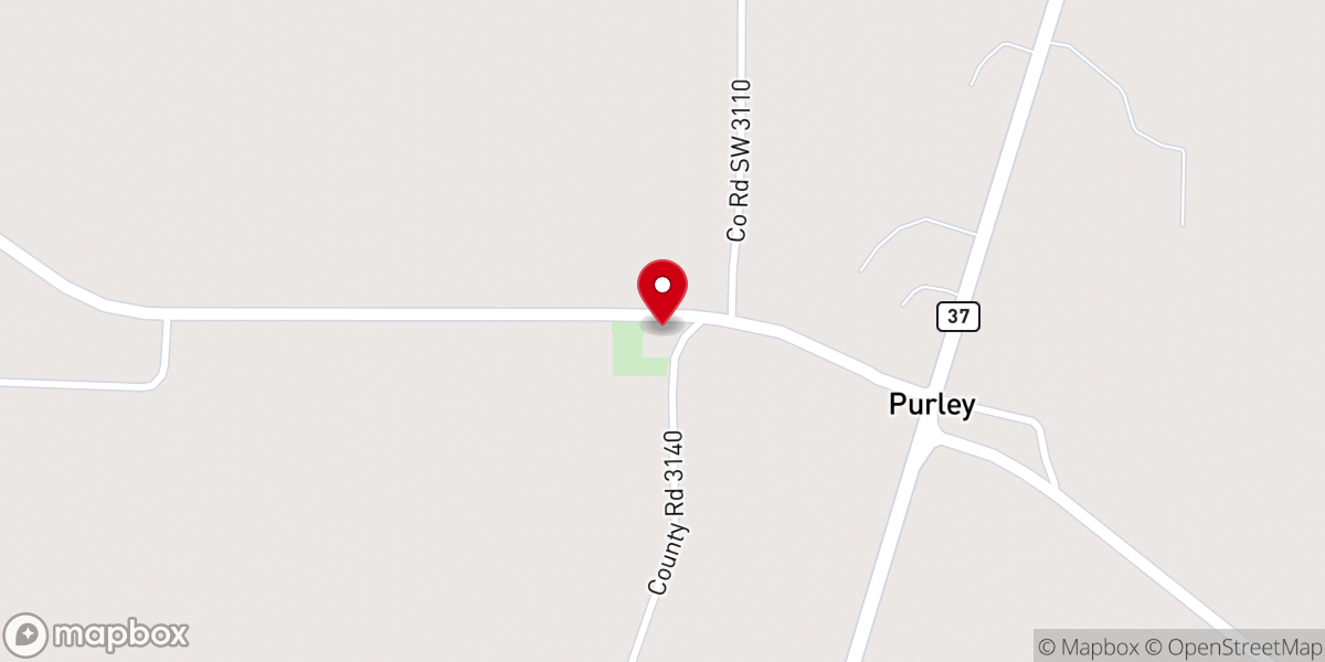 Map showing location of Purley Baptist Church