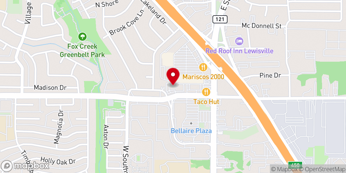 Map showing location of Chin Evangelical Baptist Church of Texas