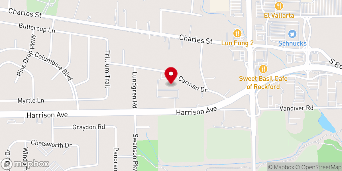 Map showing location of Rock Church