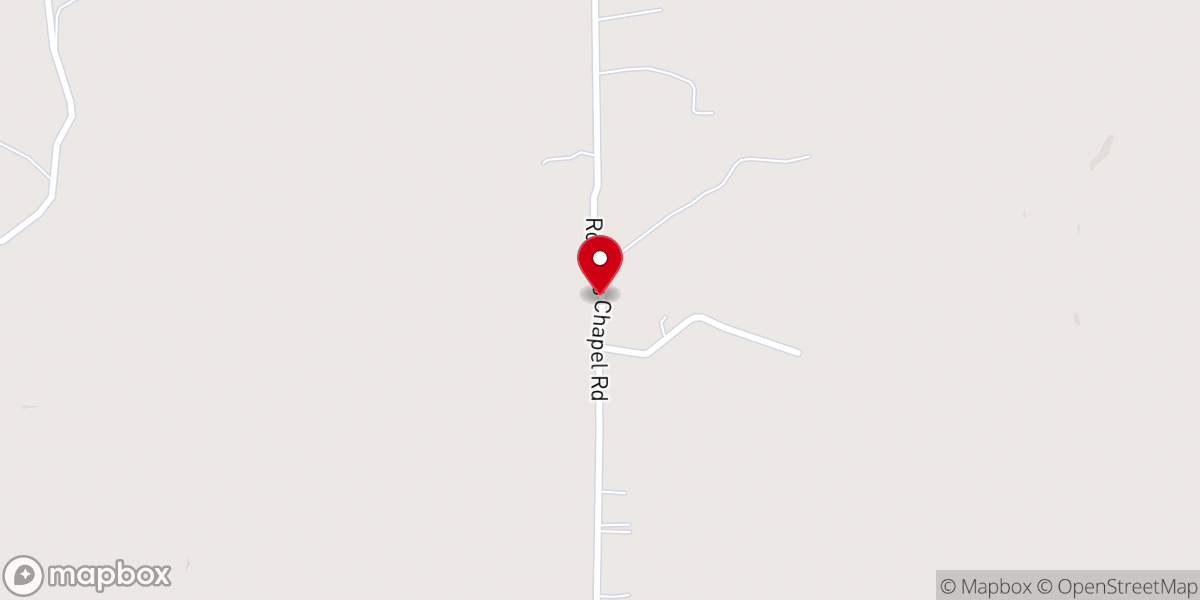 Map showing location of Roberts Chapel