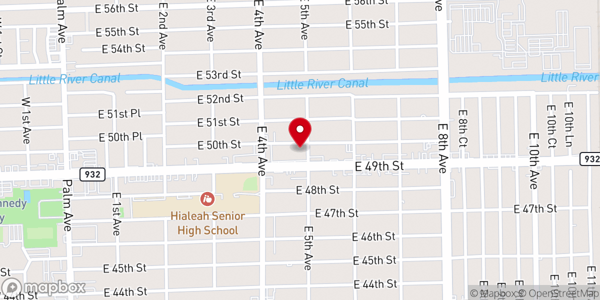 Map showing location of Primera Iglesia Hispana de la Biblia Abierta