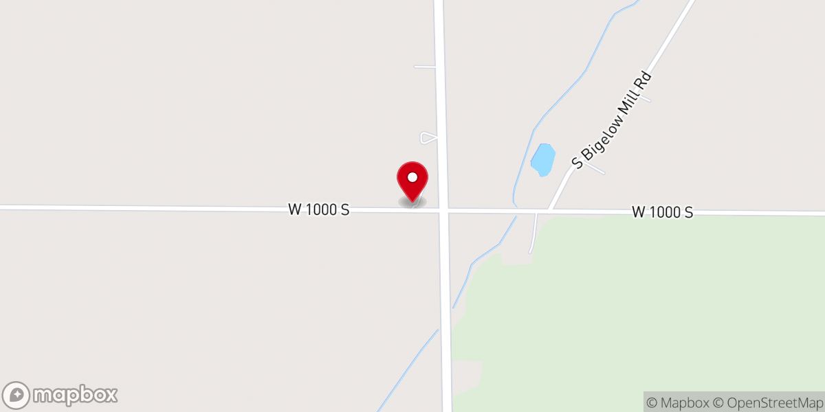 Map showing location of Crossroads Baptist Church