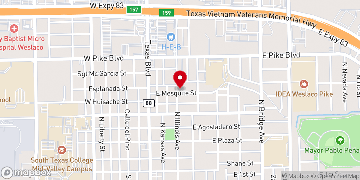 Map showing location of Templo Bethel Asambleas de Dios
