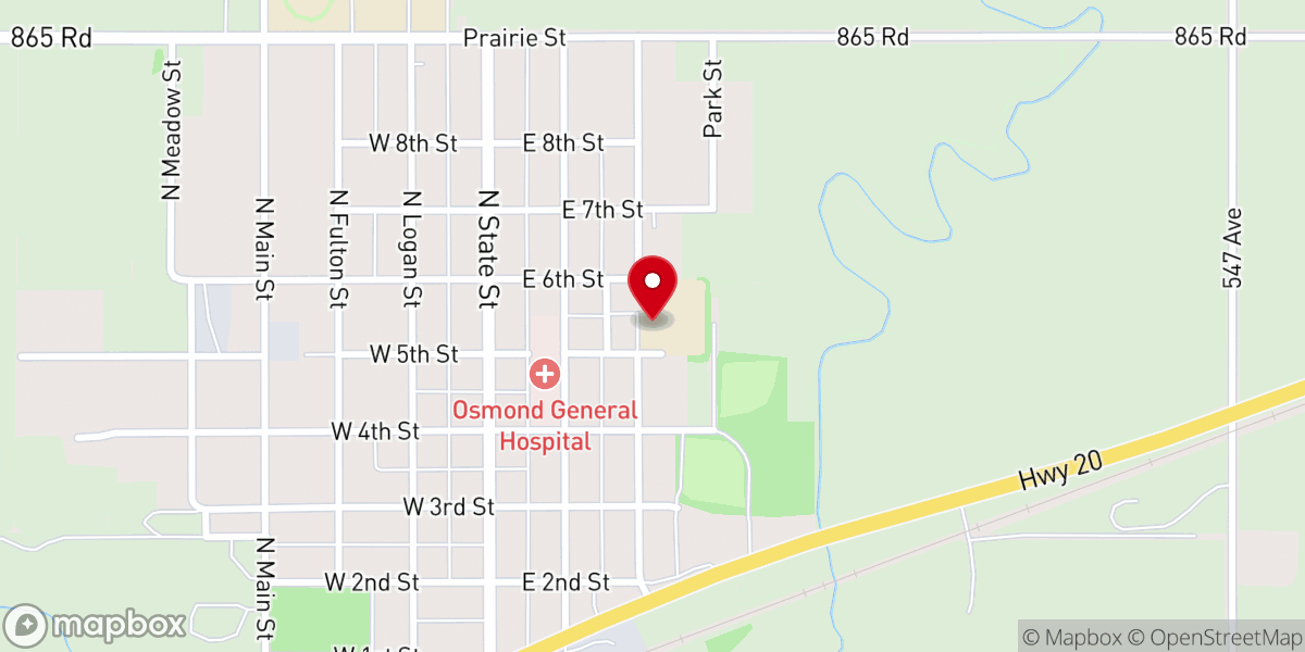 Map showing location of St Mary's Catholic Elementary School