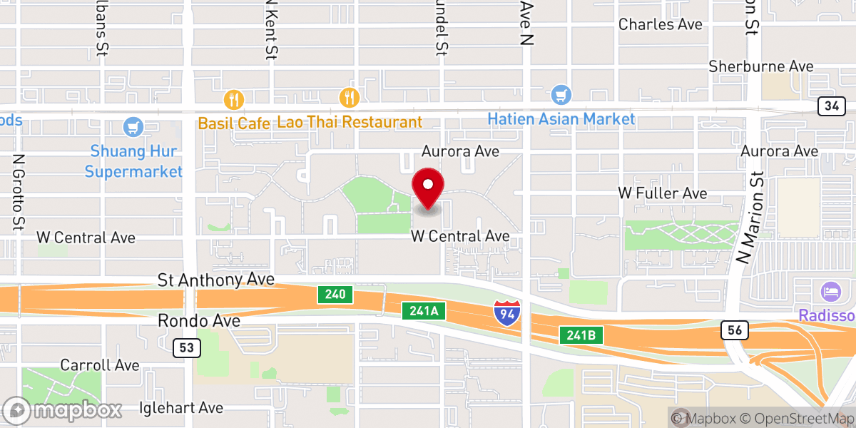 Map showing location of Mt. Olivet Baptist Church