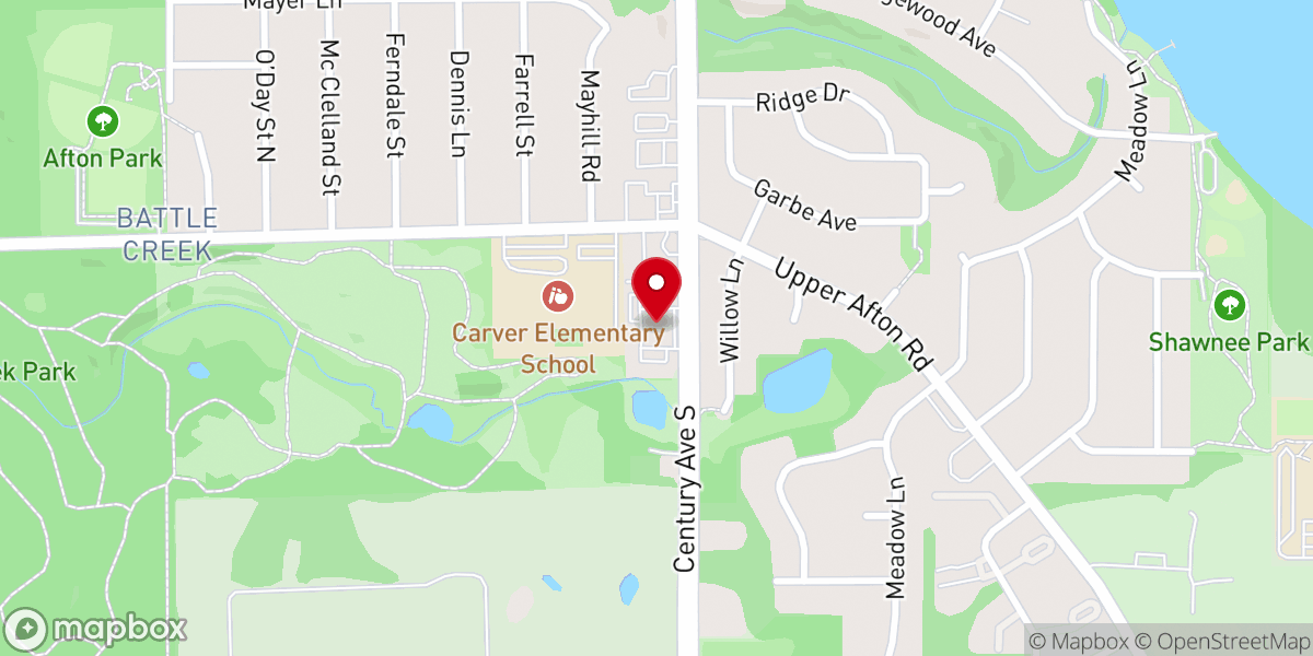 Map showing location of Lutheran Church of Peace