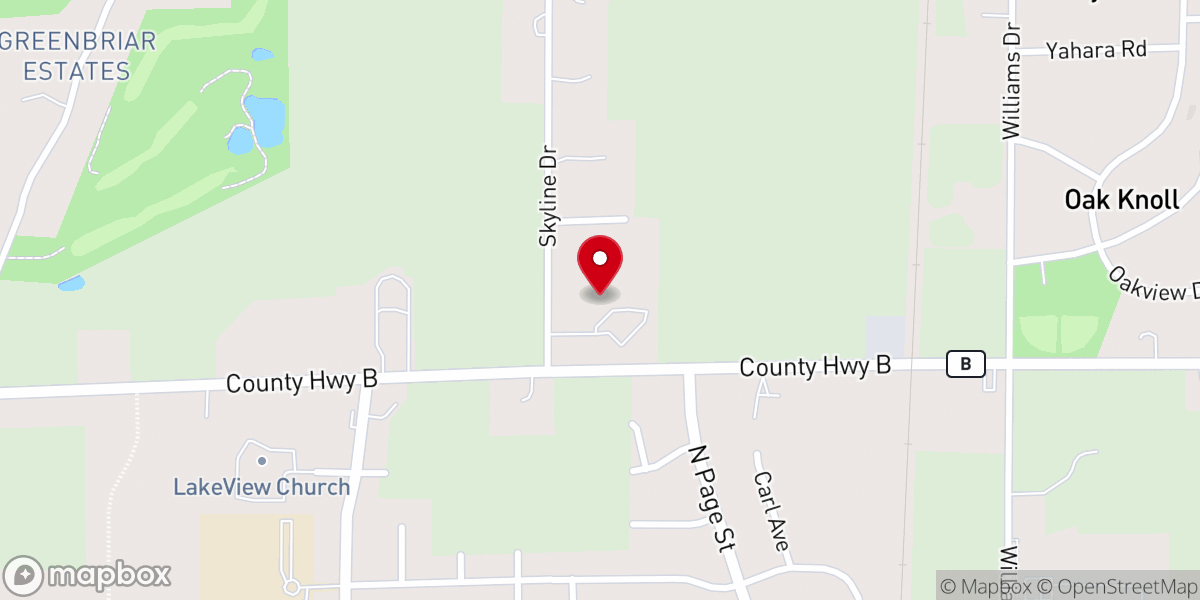 Map showing location of Christ Lutheran Church