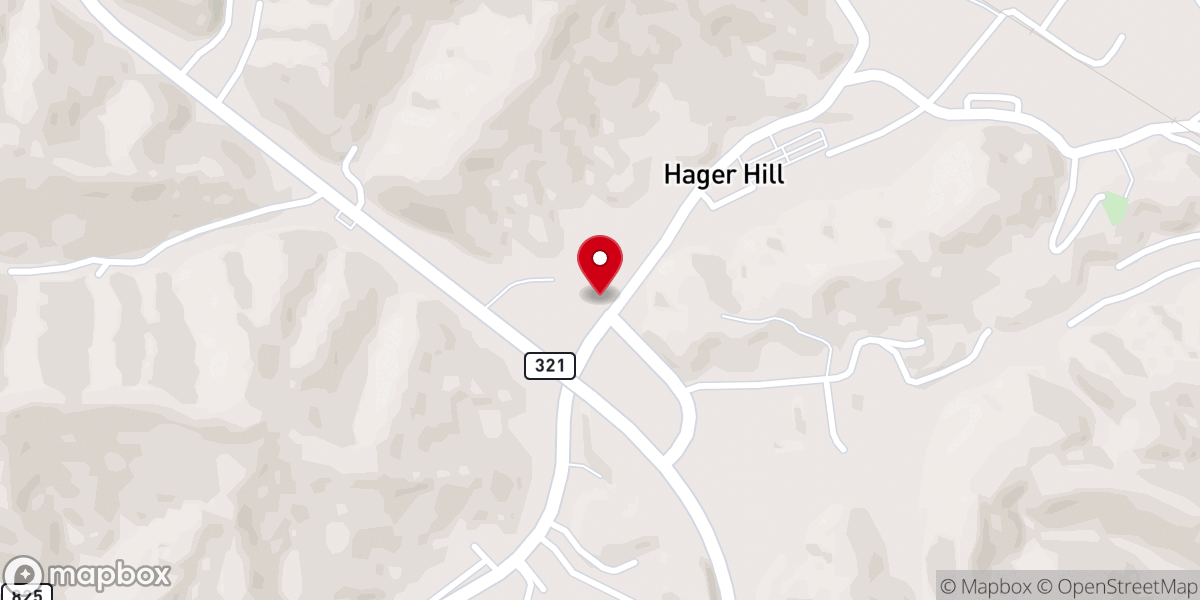 Map showing location of Concord Independent Church