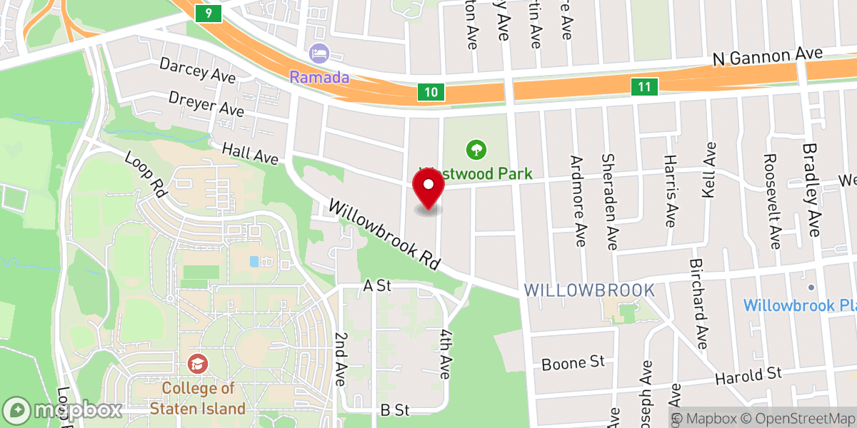 Map showing location of Congregation Beth Yehuda