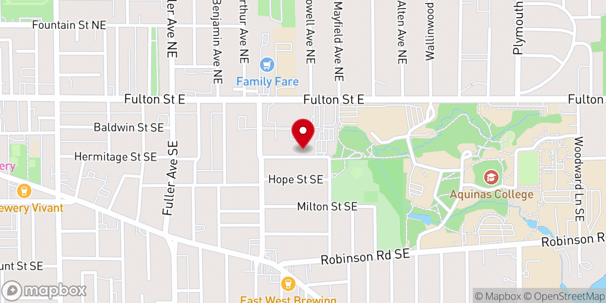 Map showing location of St Thomas the Apostle Catholic Church