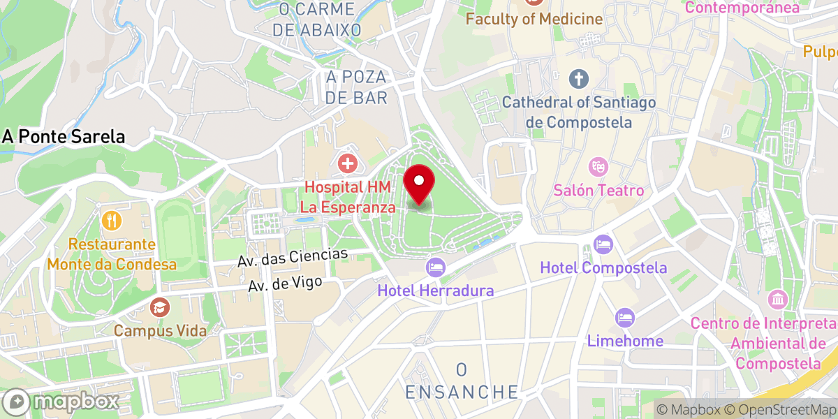 Map showing location of Iglesia de Santa Susana
