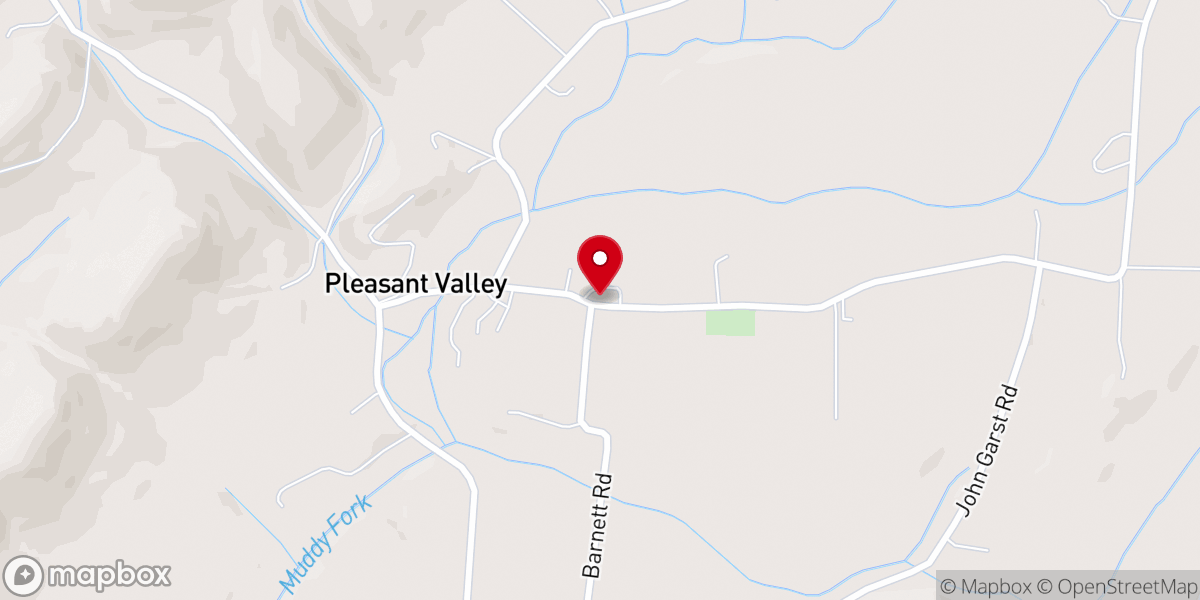 Map showing location of Pleasant Valley Church of the Brethren