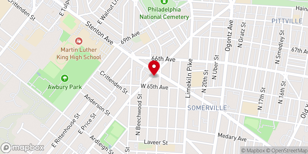 Map showing location of Tried Stone Pentecostal Church of God