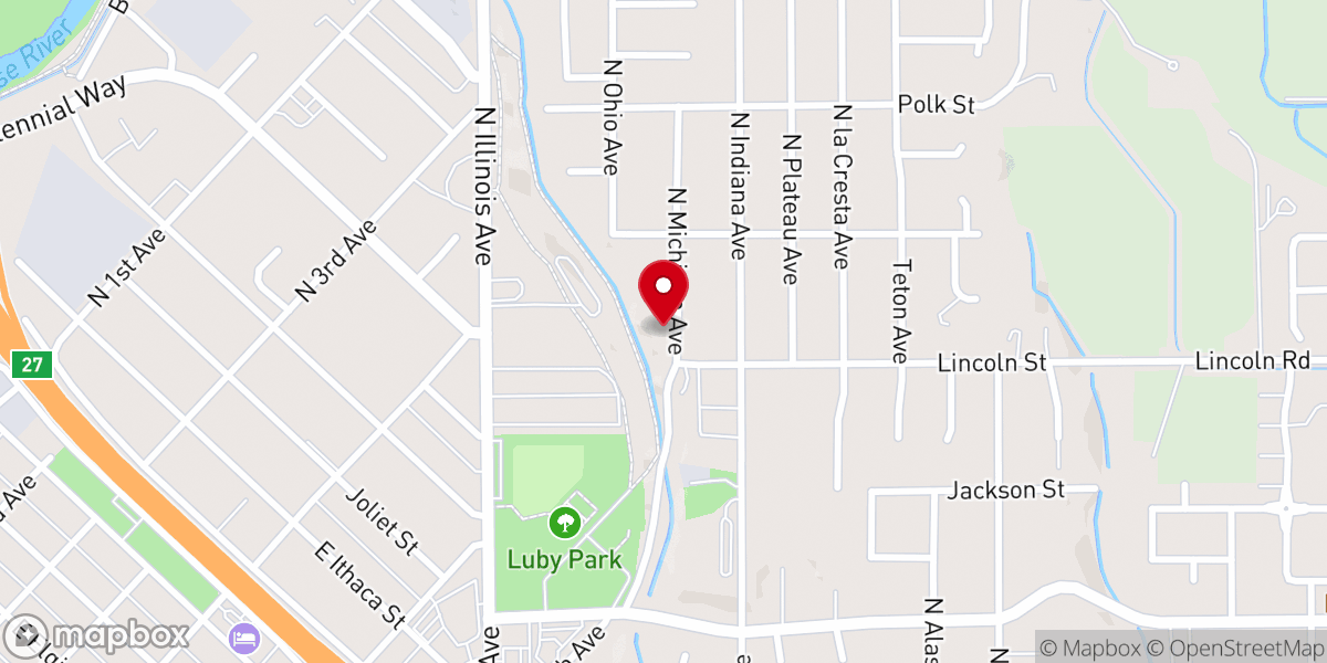 Map showing location of Canyon Hill Church-Nazarene