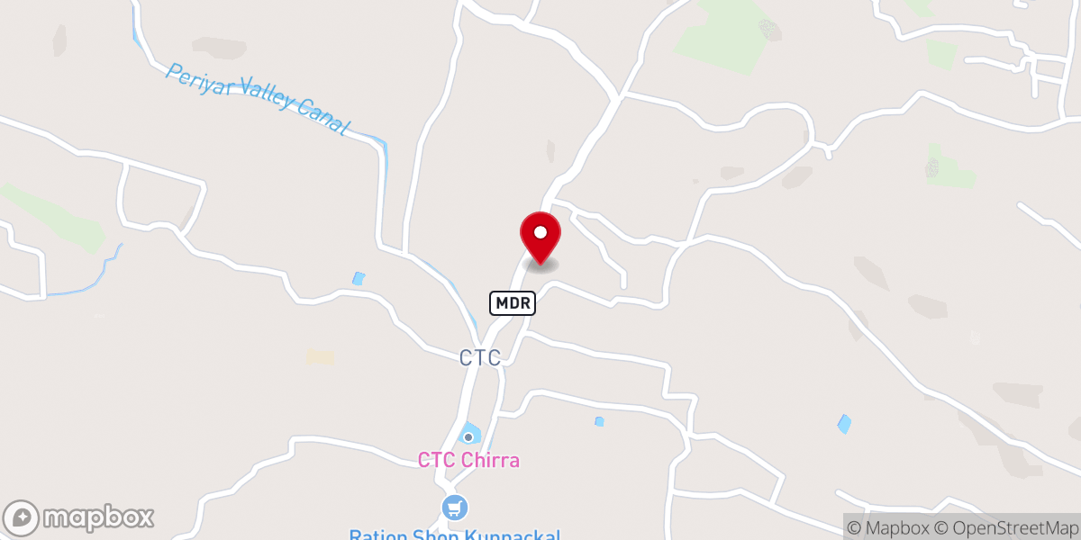Map showing location of Thrikkunnathu Sehion St. George Orthodox Church