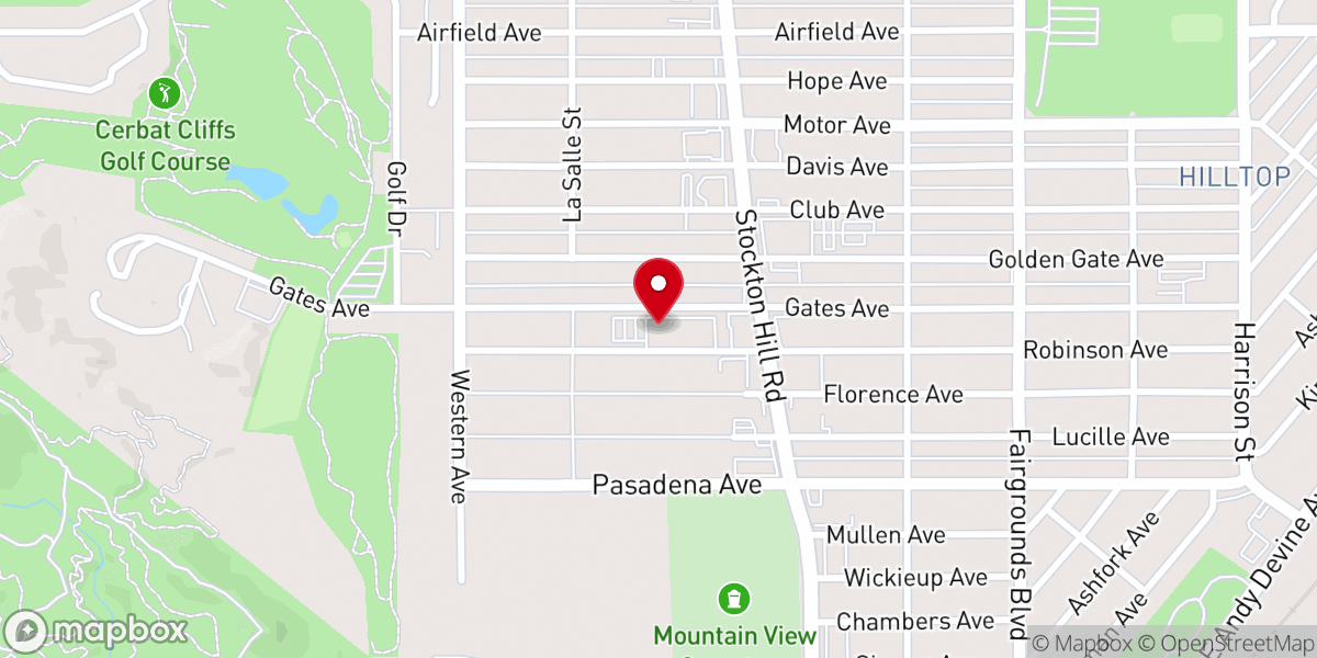 Map showing location of Hope City Church