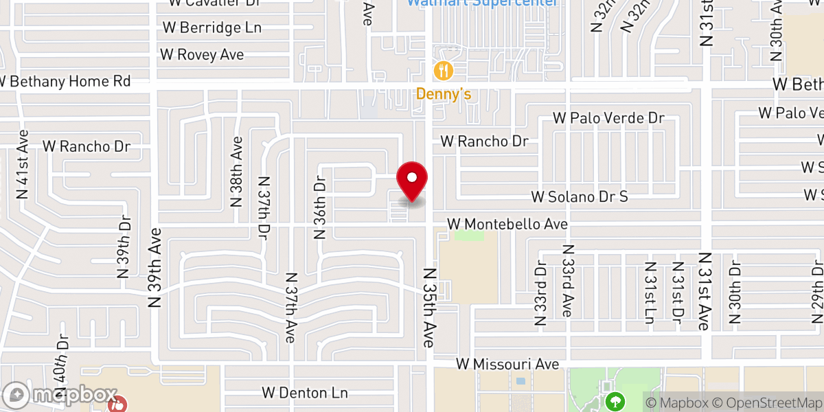 Map showing location of Christ's Church of the Valley (CCV) - Maryvale