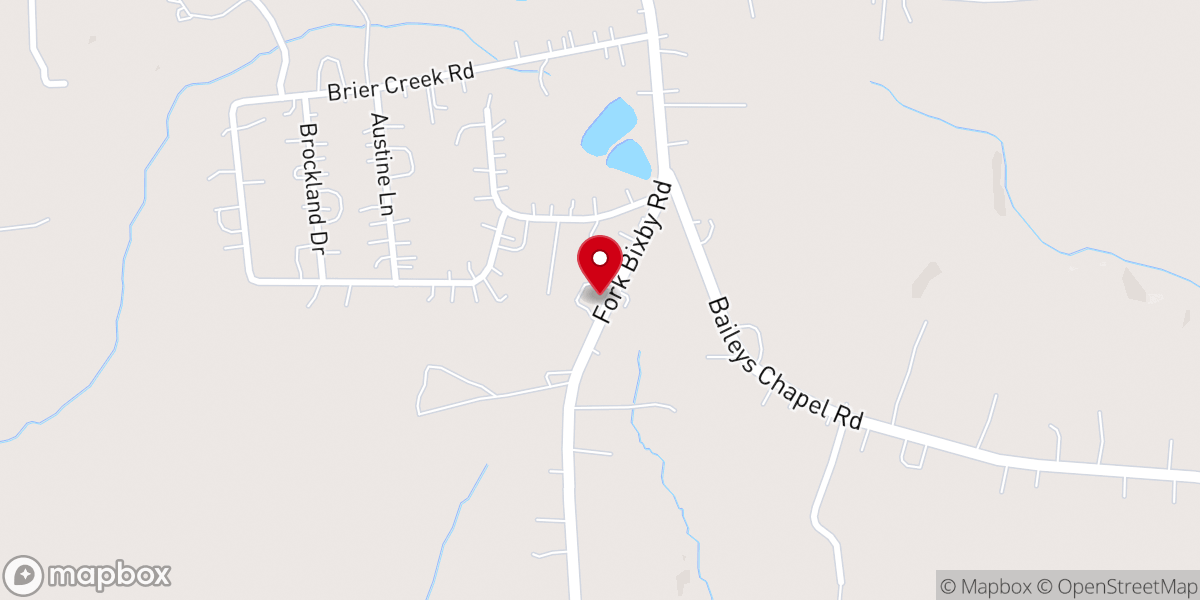 Map showing location of Davie Baptist Church