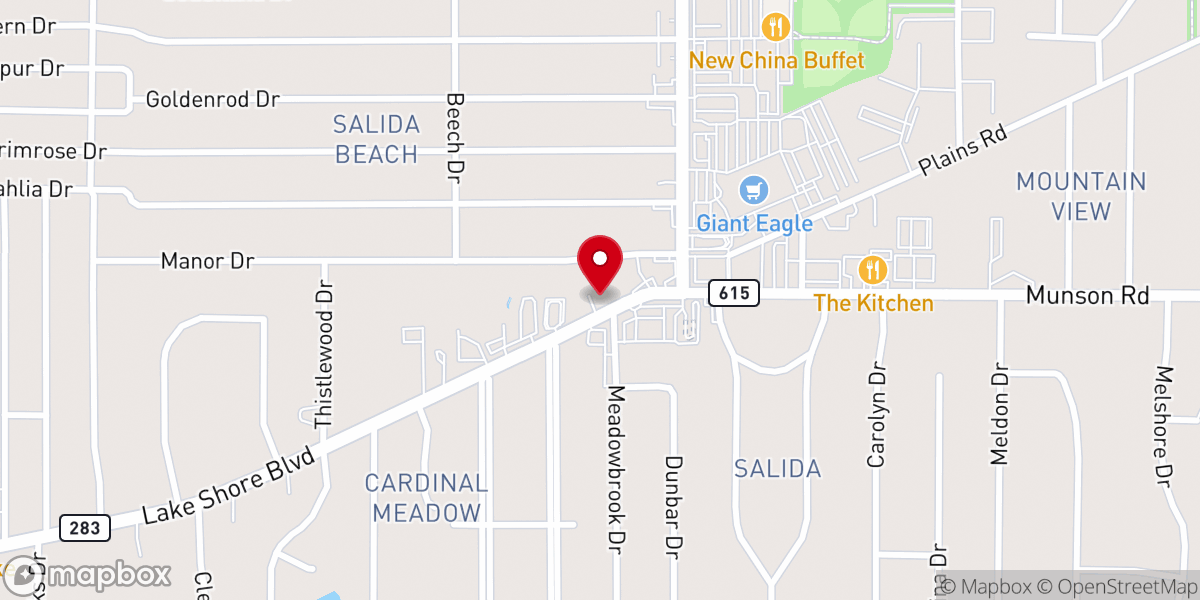 Map showing location of New Beginnings Christian Fellowship