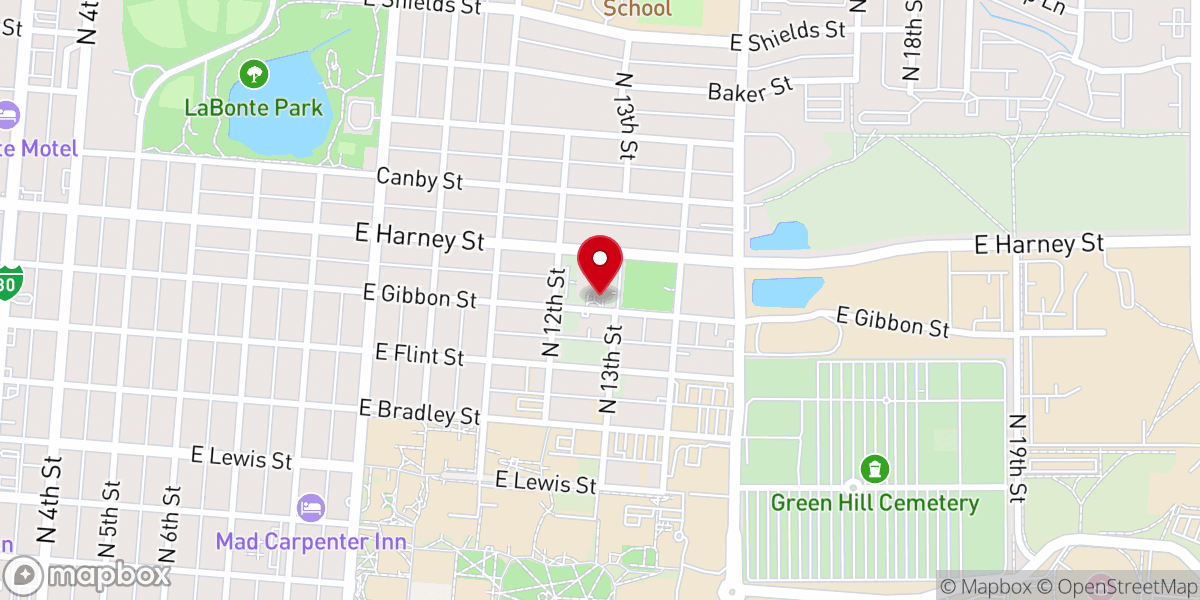 Map showing location of First United Methodist Church