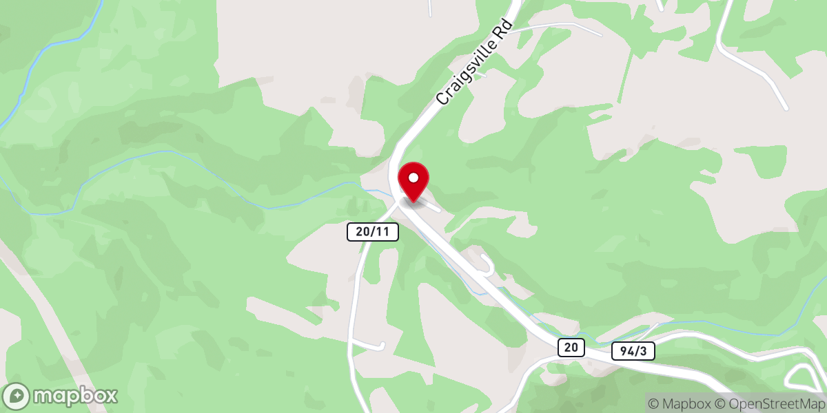 Map showing location of Hinkle Chapel