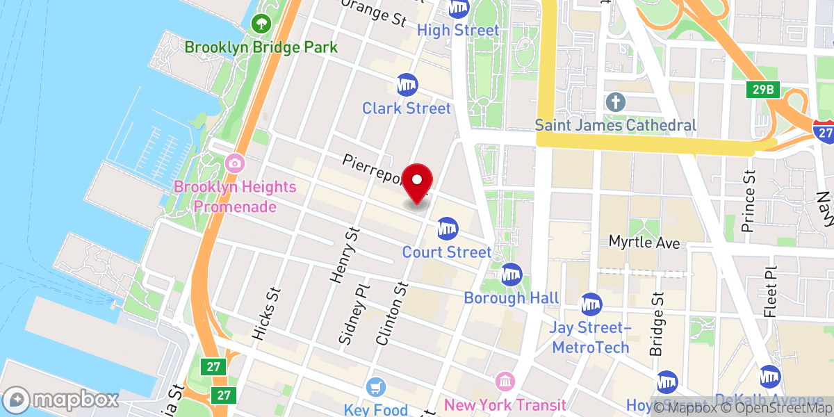 Map showing location of Saint Ann's and the Holy Trinity Episcopal Church