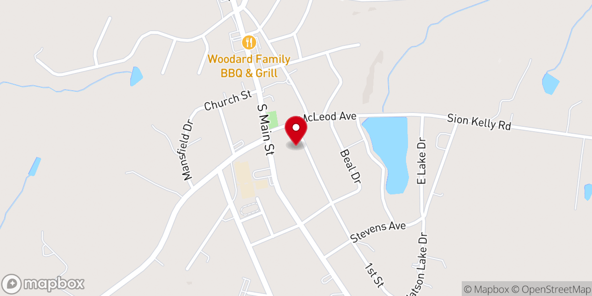 Map showing location of Broadway Baptist Church Parsonage