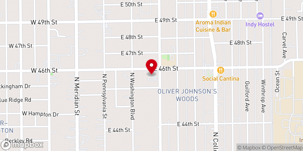 Map showing location of Northwood Christian Church