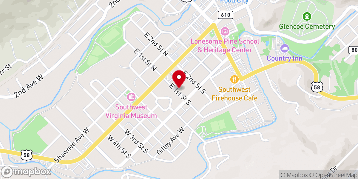 Map showing location of Christ Episcopal Church