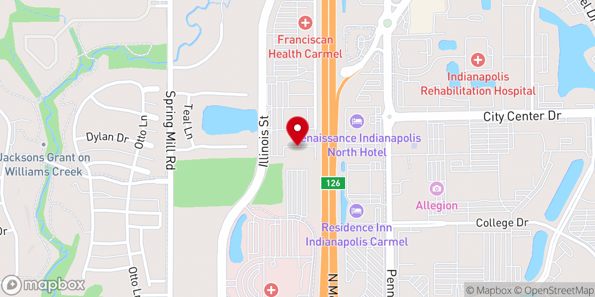 Map showing location of Hyatt Place Indianapolis / Carmel