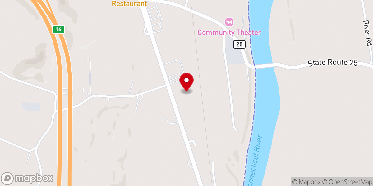 Map showing location of Bradford Evangelical Free Church