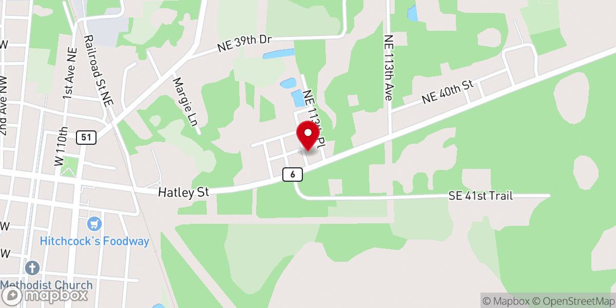 Map showing location of Iglesia Adventista del Séptimo Día Hispana de Jasper / Jasper Spanish Seventh-Day Adventist Church