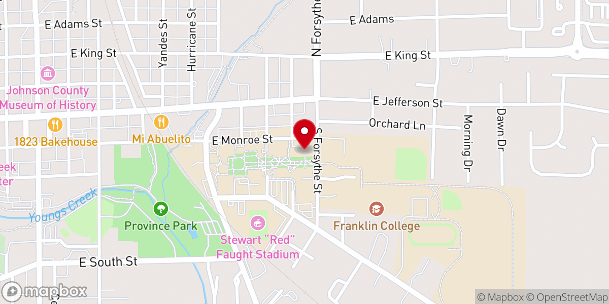 Map showing location of Richardson Chapel