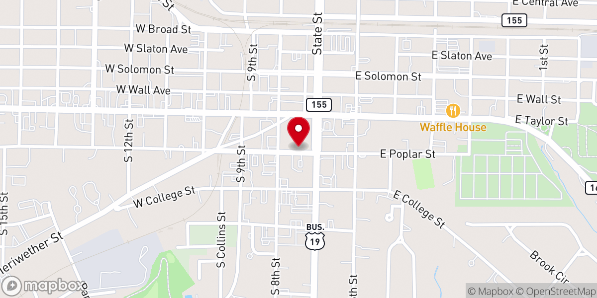 Map showing location of First Baptist Church of Griffin Ga Endowment Foundation Inc