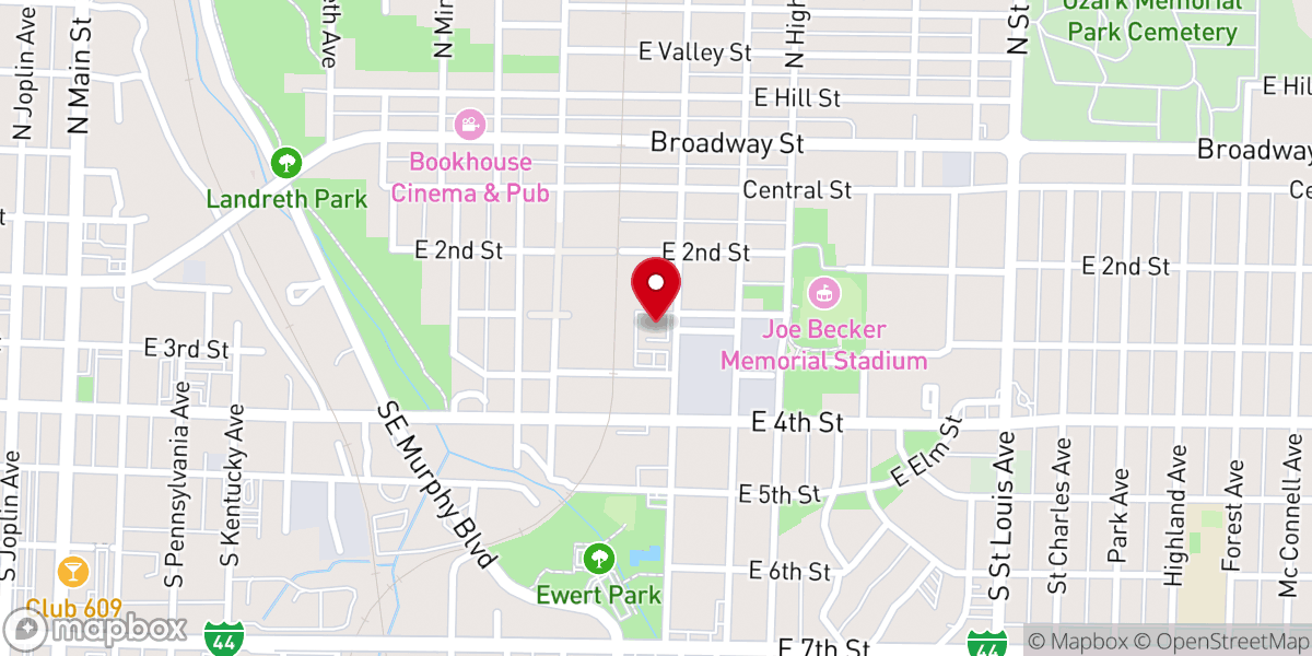 Map showing location of Crosslines Ministries - Joplin
