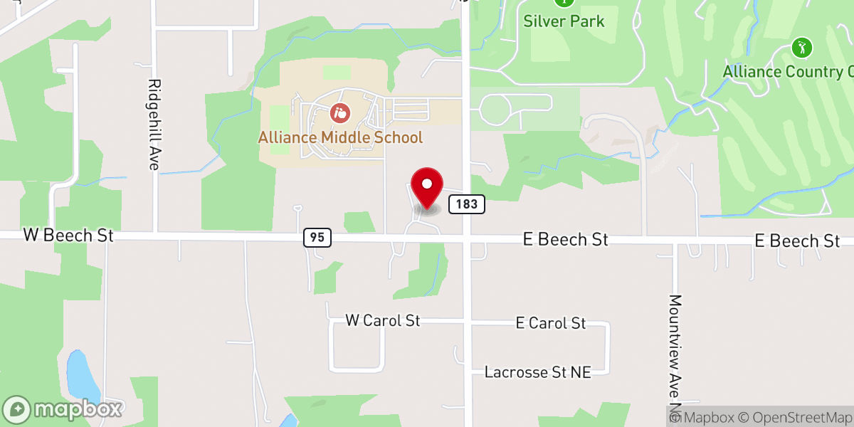 Map showing location of St Paul's Lutheran Church ELCA