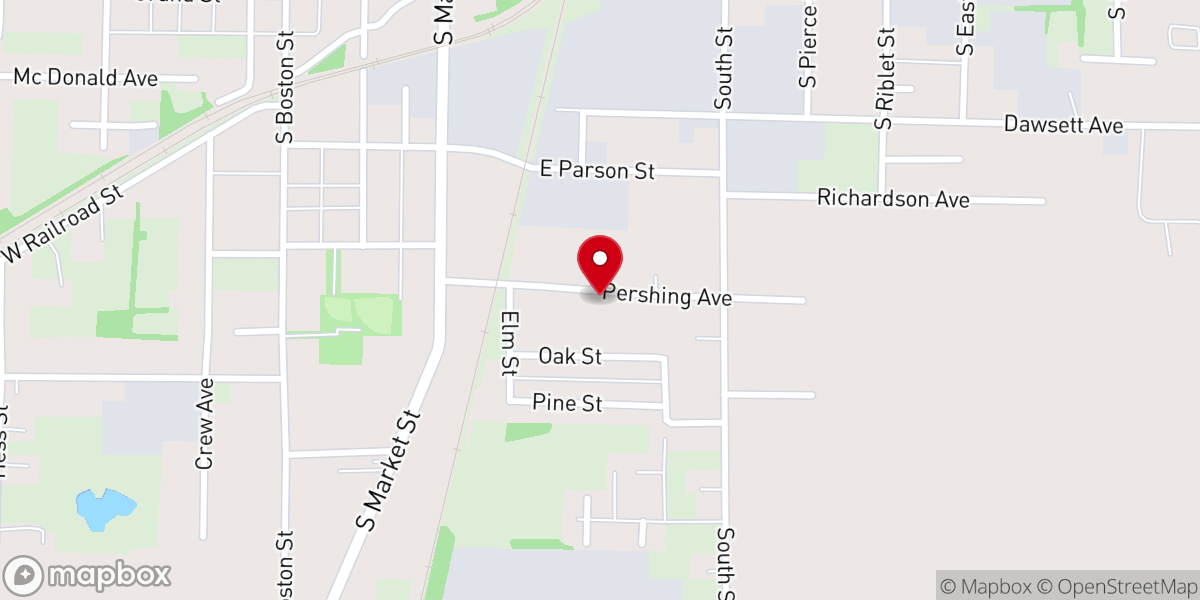Map showing location of Unity Free Will Baptist Church
