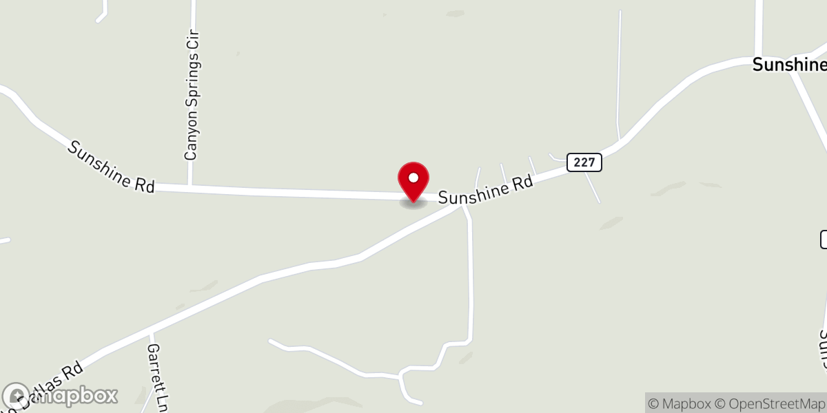 Map showing location of Antioch Baptist Church